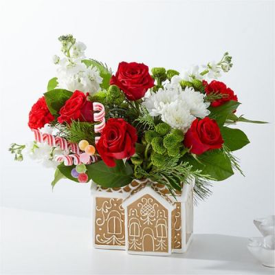 <div class="row">
<div class="col-lg-11 col-12">
<h4 class="m-0 p-0 font-weight-500 product-info_title__zjWzs font-cta text-base mt-4 mb-2" role="heading" data-uw-rm-heading="level" aria-level="2">Gingerbread Dream Bouquet</h4>
<div class="text-big">Inspired by the warm and comforting flavors of gingerbread, evoke a sense of nostalgia and joy with our Gingerbread Dream Bouquet this holiday season.<br role="presentation" data-uw-rm-sr="" /><br role="presentation" data-uw-rm-sr="" /><b>Please Note:</b> The bouquet pictured reflects our original design for this product. While we always try to follow the color palette, we may replace stems to deliver the freshest bouquet possible, and we may sometimes need to use a different vase.</div>
</div>
</div>
<div class="row">
<div class="col pt-4">
<h4 class="m-0 mb-3 p-0 font-weight-500 product-info_title__zjWzs font-cta text-base" role="heading" data-uw-rm-heading="level" aria-level="3">Details</h4>
<div class="text-base product-info_details__VrEC9">
<ul>
 	<li>The Exquisite Bouquet is approximately 15"H x 16"W.</li>
 	<li>Designed by florists, ready to display.</li>
 	<li>For long–lasting blooms, replace the water daily. We suggest trimming the stems every couple days.</li>
 	<li><b>Pet Safety Precautions:</b> This bouquet or plant may include flowers and foliage that are known to be toxic to pets. To keep them safe, be sure to keep this arrangement out of your pet's reach.</li>
</ul>
</div>
</div>
<div class="col pt-4">
<h4 class="m-0 mb-3 p-0 font-weight-500 product-info_title__zjWzs font-cta text-base">Bloom Details</h4>
<div class="text-base product-info_bloom__x2i2T">
<ul>
 	<li>Carnation</li>
 	<li>Rose</li>
 	<li>Stock</li>
 	<li>Christmas Greens</li>
</ul>
</div>
</div>
</div>